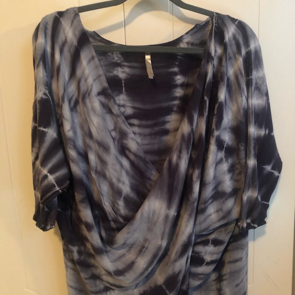 Crossed Front Tie-Dye Top | Size OS